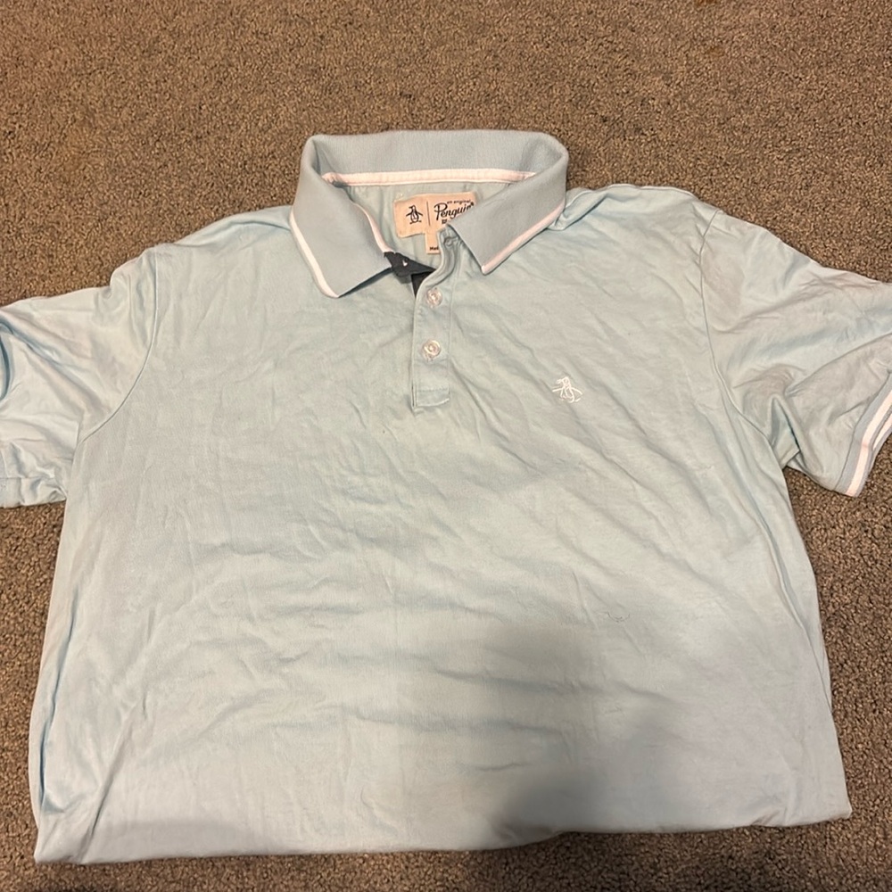Blue polo shirt